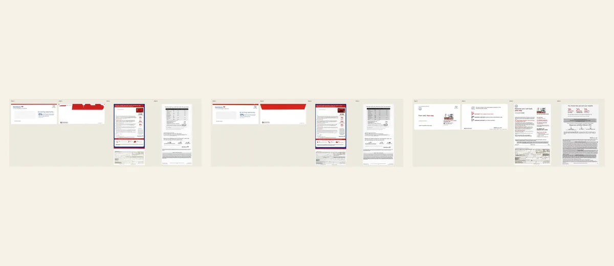 Examples of Bank of America red account-offer package