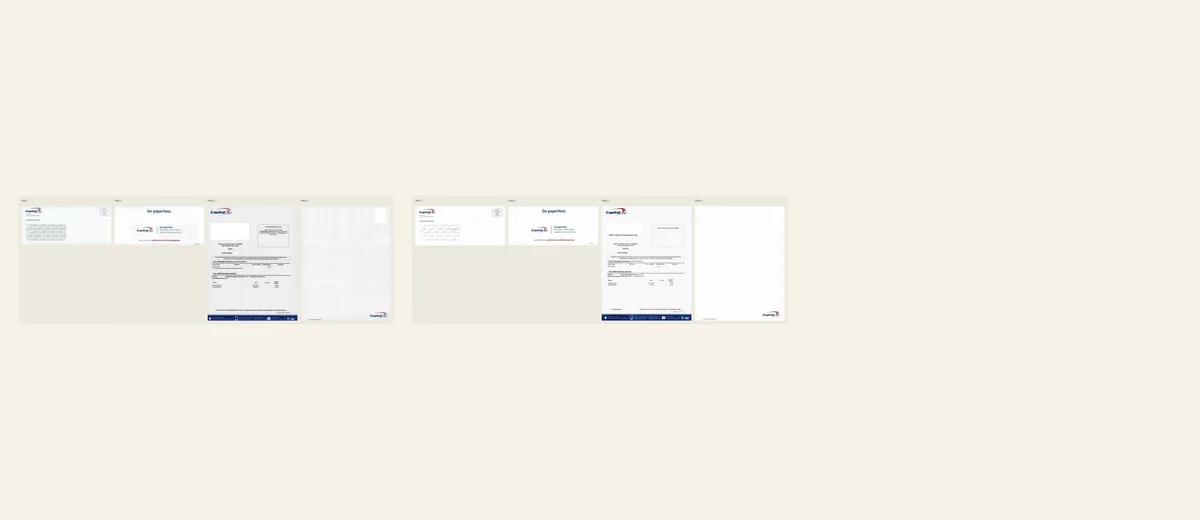 Examples of Capital One paperless checking package