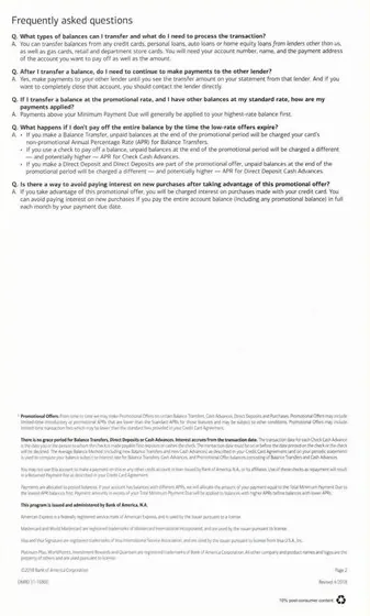 Credit Cards direct mail example: Bank of America savings package. White-and-red savings envelope, offer letter, rate comparison, terms inserts, and web response.