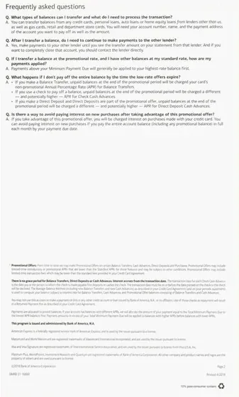 Credit Cards direct mail example: Bank of America modular rate package. White-and-red modular package, savings message, rate panel, personalized letter, and terms pages.