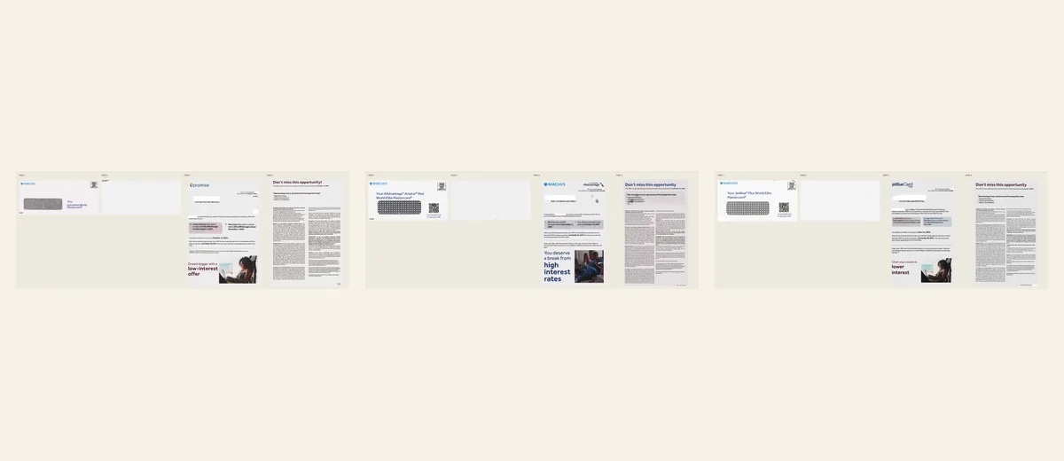 Examples of Co-branded lower-interest renewal package