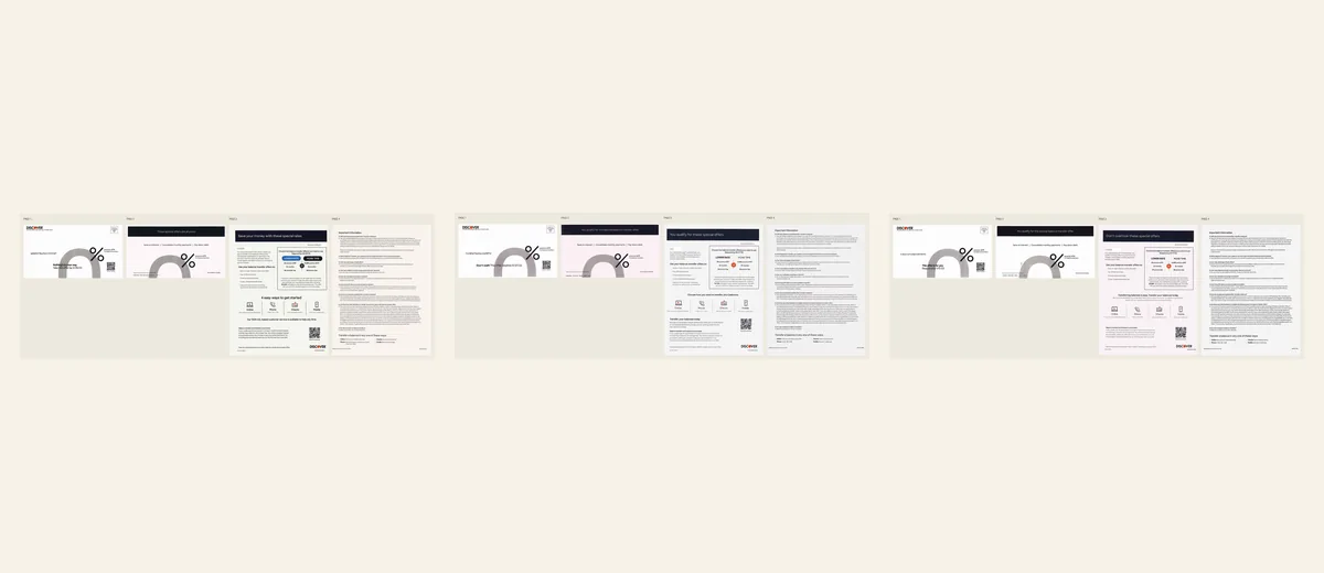 Examples of 0% rate package with QR response