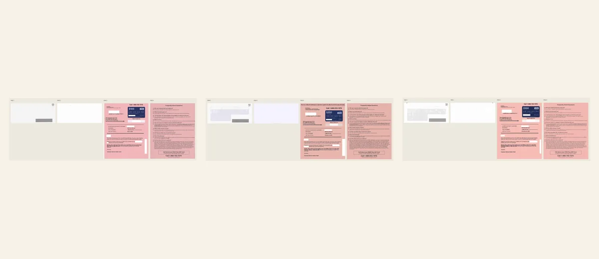 Examples of Gift-card offer with FAQ insert