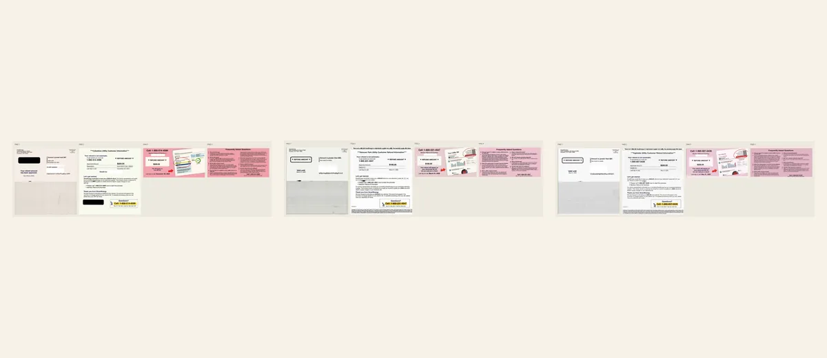 Examples of Utility refund FAQ package