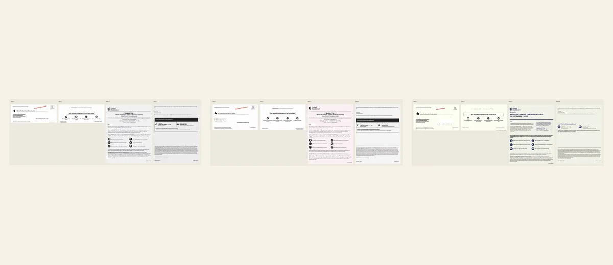 Examples of Benefits bulletin with icon grid