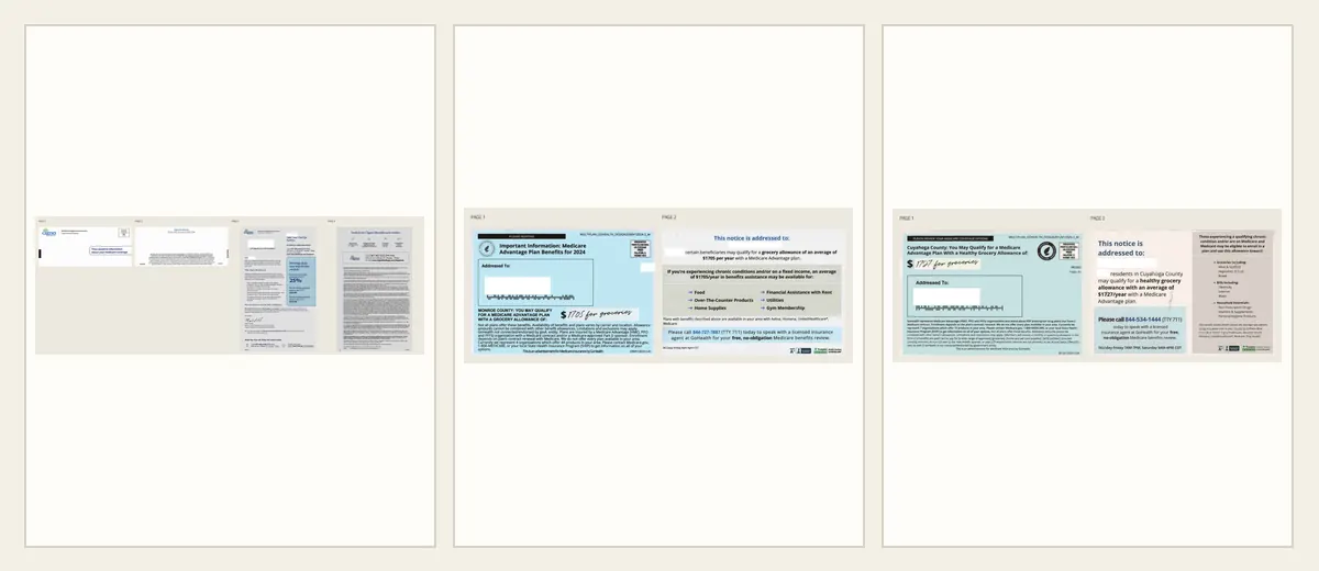 Examples of Cigna Medicare grocery-allowance notice