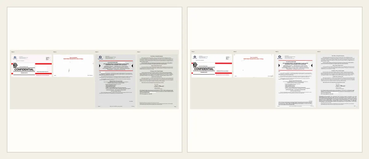 Examples of United of Omaha confidential response package