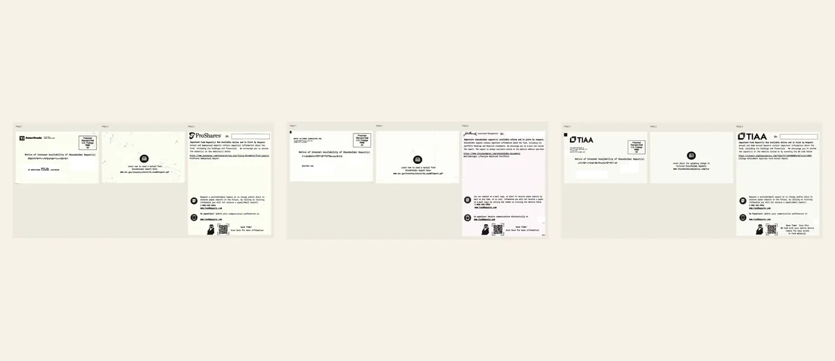 Examples of Shareholder-report availability package