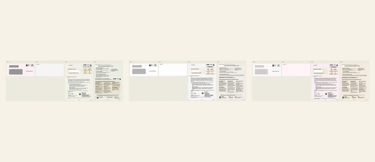 Examples of Term-life pricing comparison letter