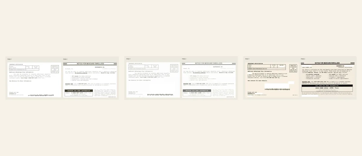 Examples of Medicare enrollee notice