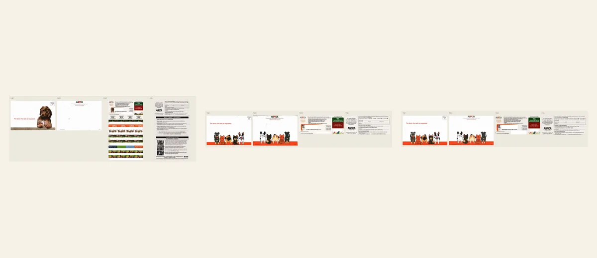 Examples of ASPCA membership-card package