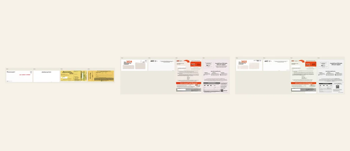 Examples of National Multiple Sclerosis Society partner-card package