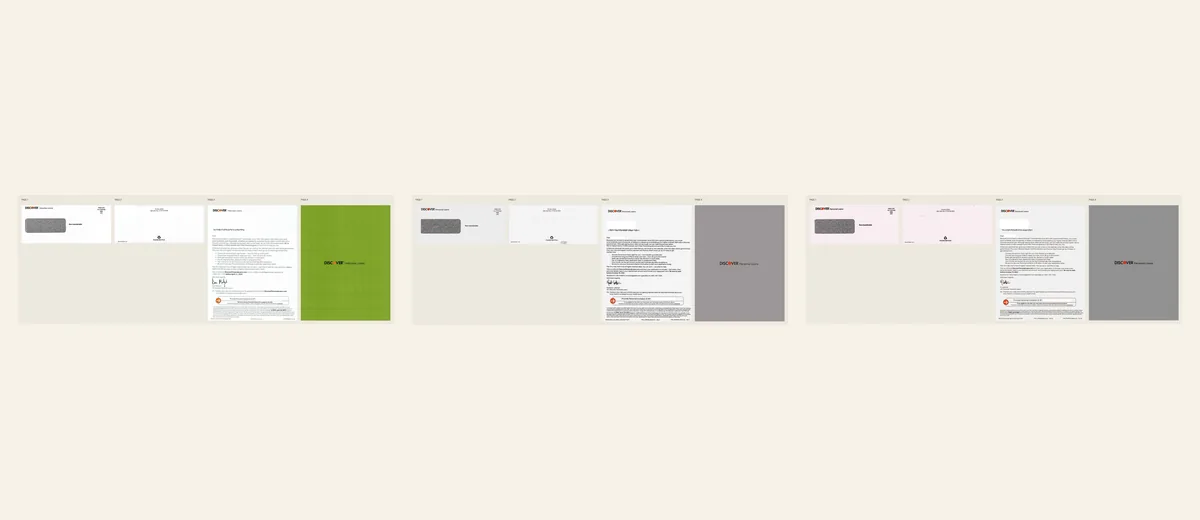 Examples of Personal-loan booklet with green response panel
