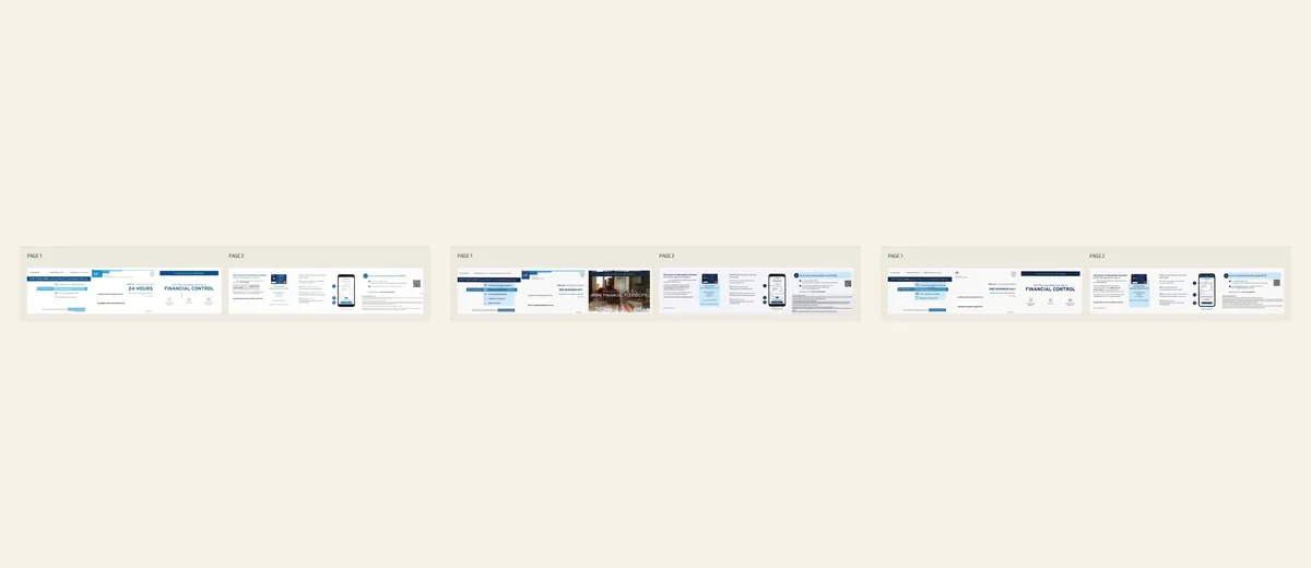 Examples of Mobile flex-loan foldout