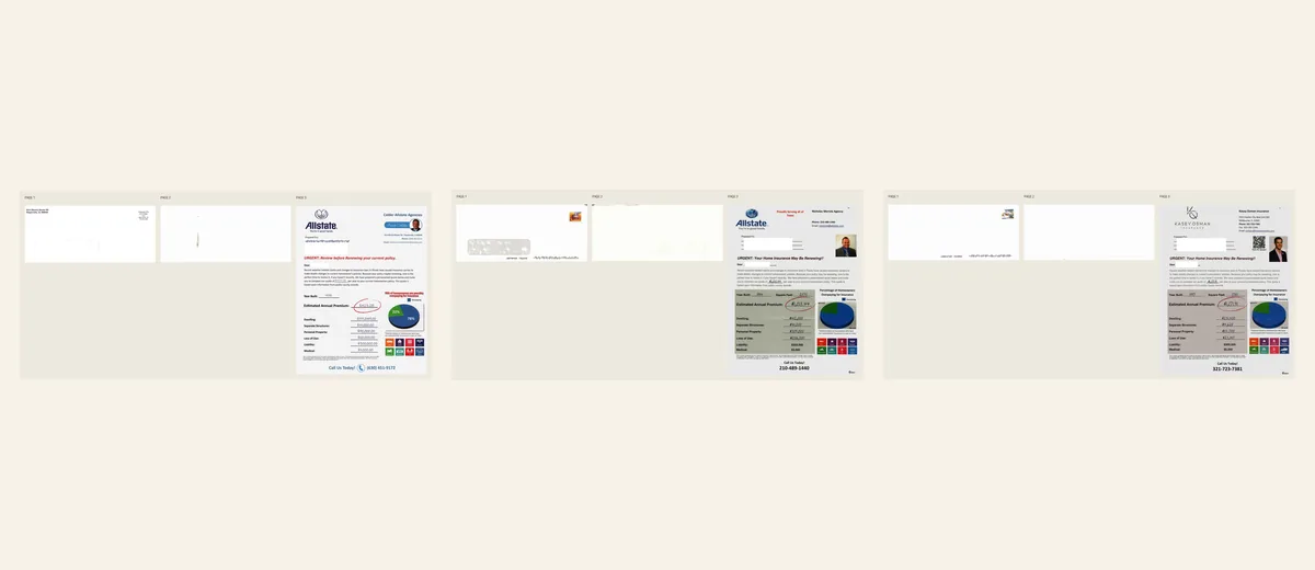 Examples of Home renewal review with coverage chart