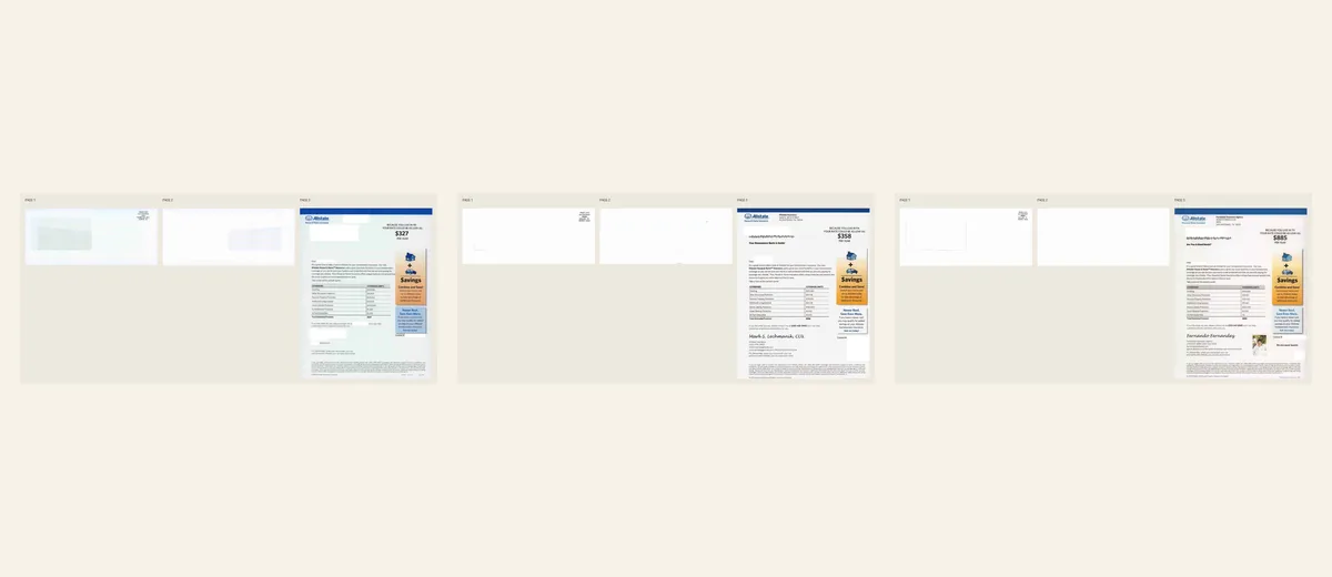 Examples of Renewal savings summary