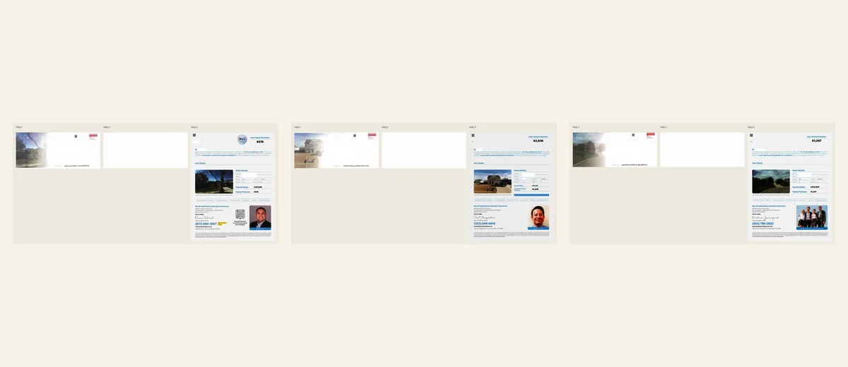Examples of Photo-led home quote