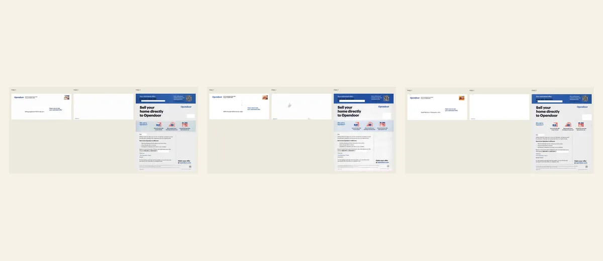 Examples of Opendoor sell-home-directly package