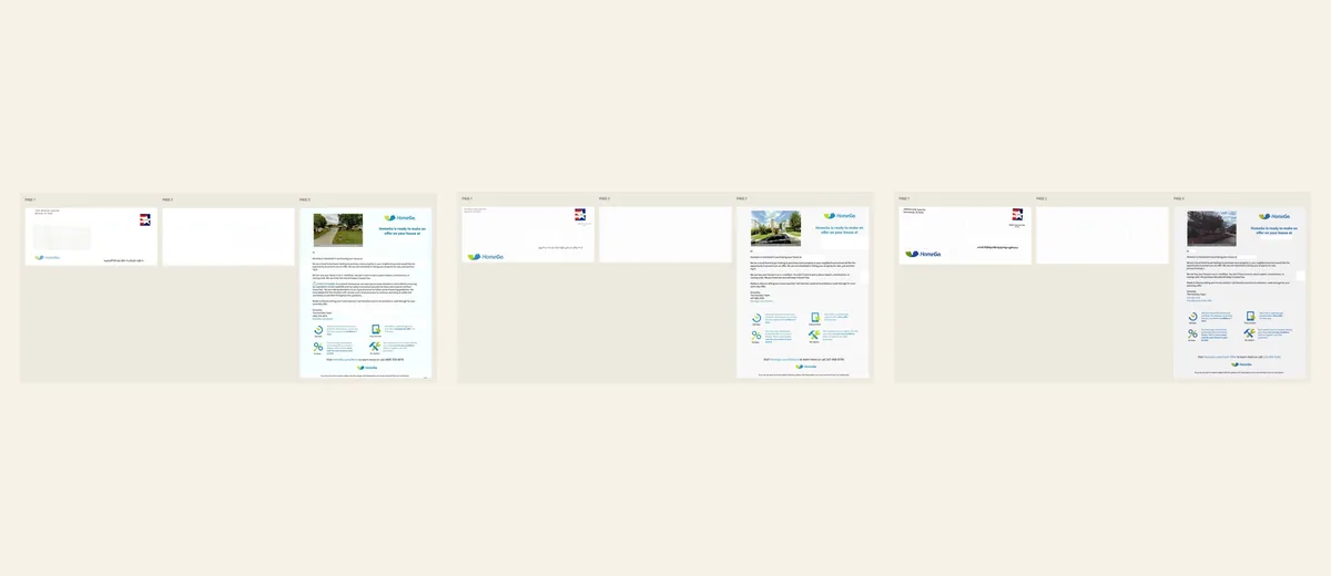 Examples of HomeGo home-sale offer packet