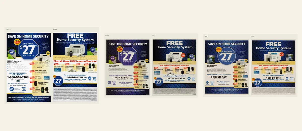 Examples of ADT home-security bundle offer