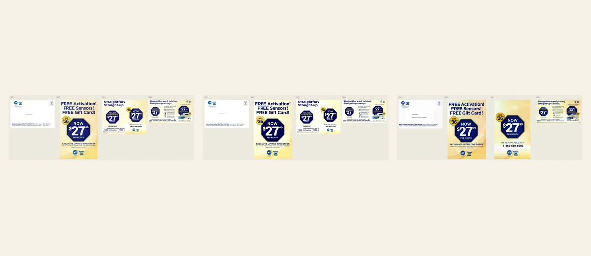 Examples of ADT free-sensor home-security offer