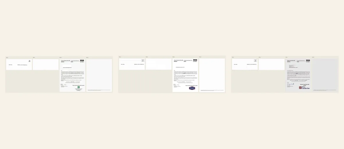 Examples of Travel-show partner letter
