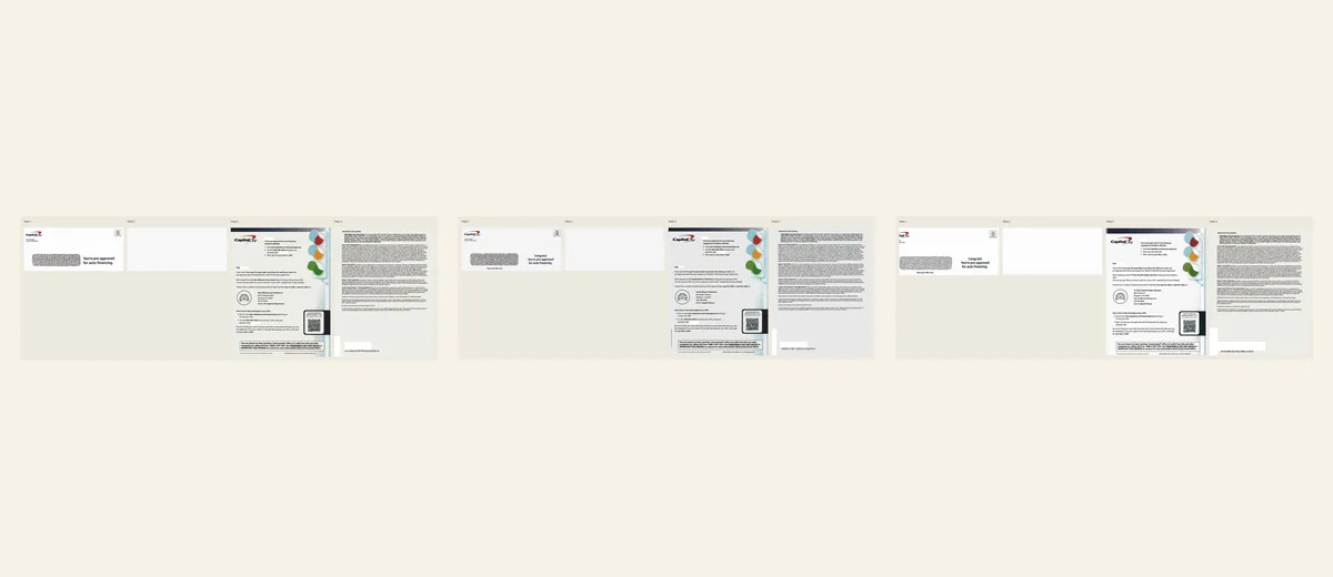 Examples of Colorful pre-approved auto-financing package